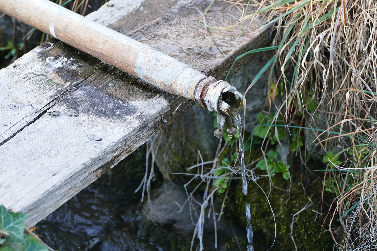 trickle water water running free photo