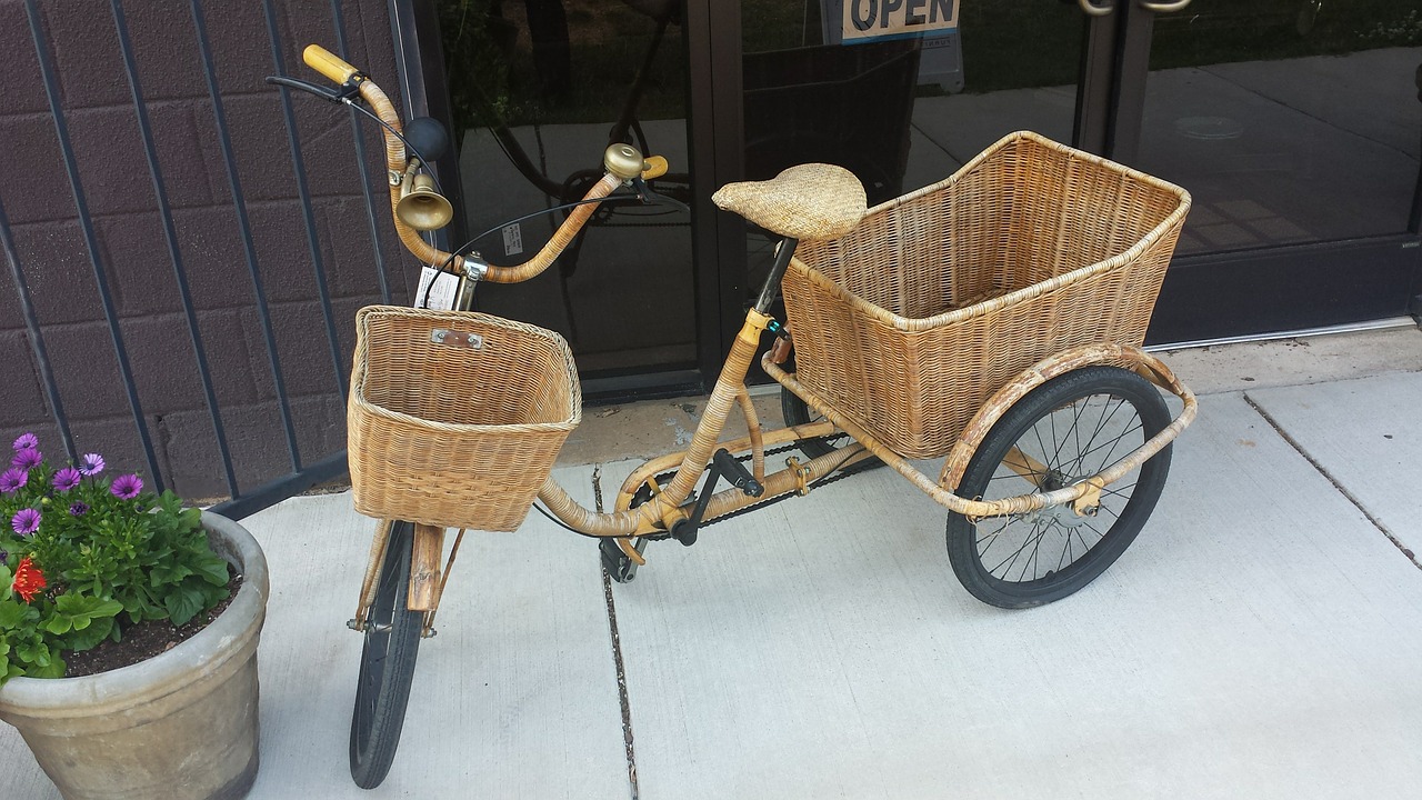 tricycle bike basket free photo