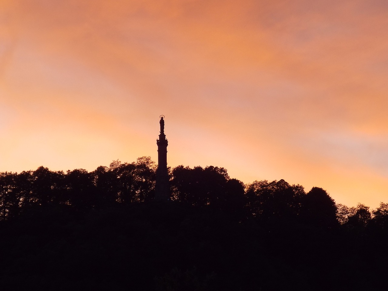 trier afterglow marian column free photo