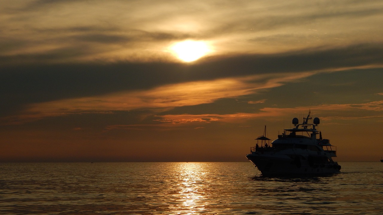 trieste sunset clouds free photo