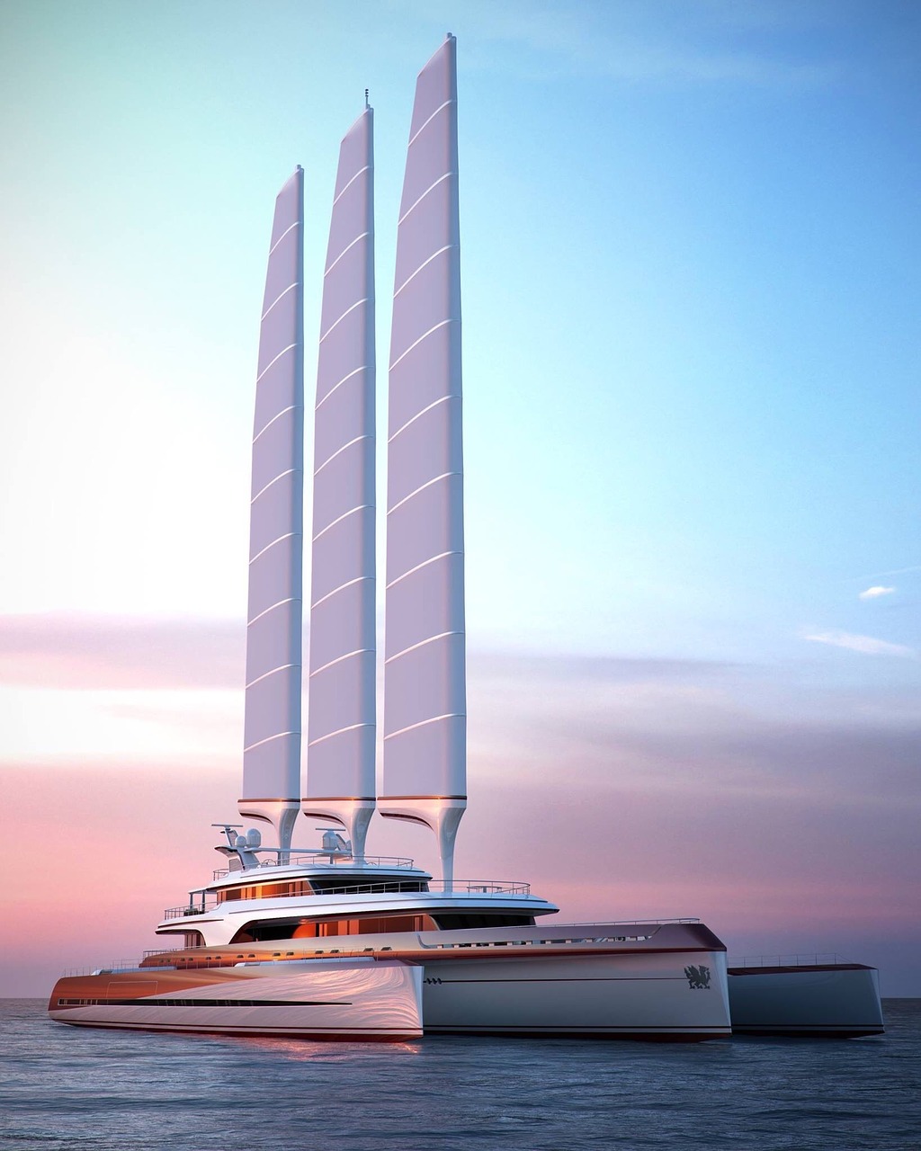 trimaran super trimaran superyacht free photo