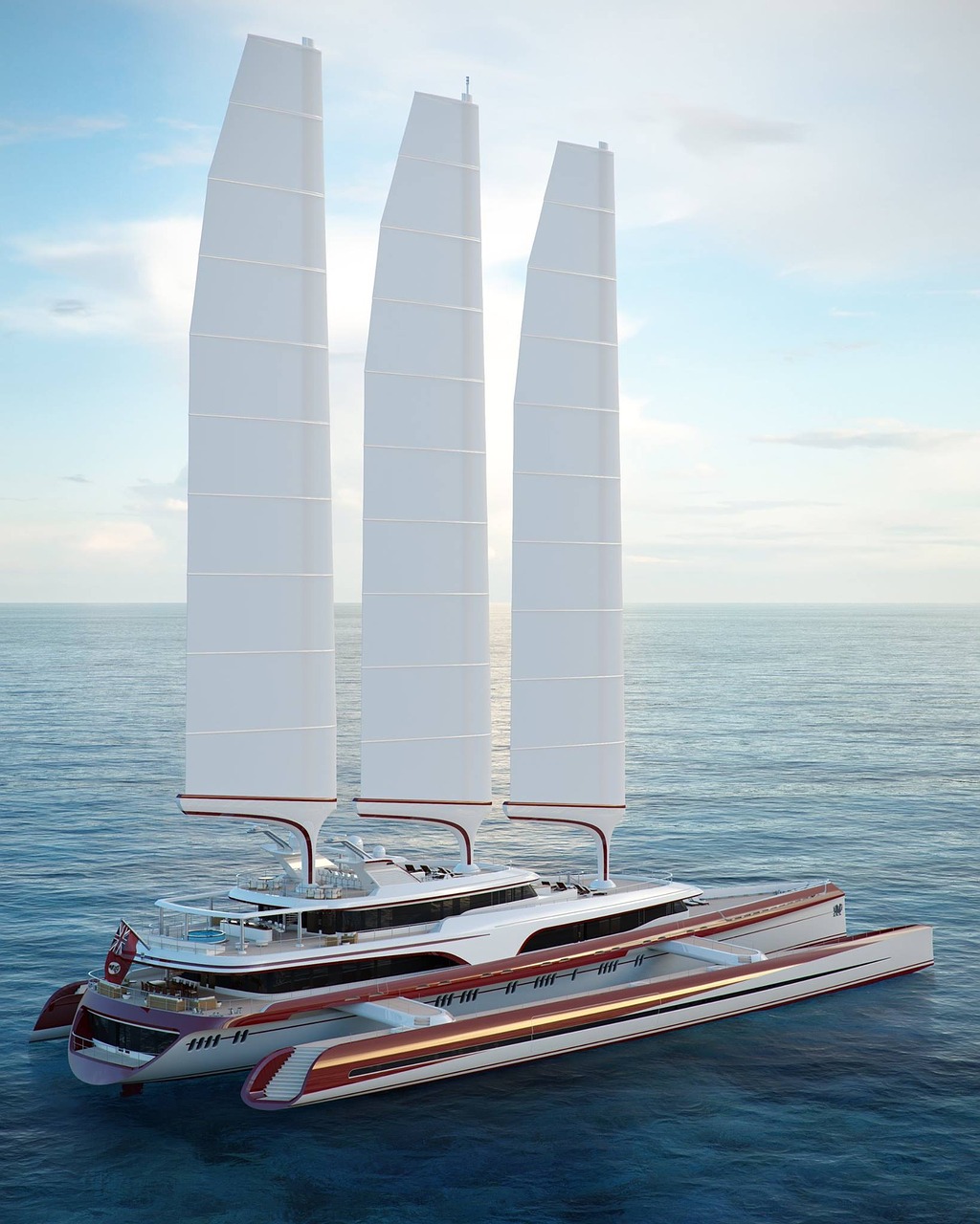 trimaran super trimaran superyacht free photo