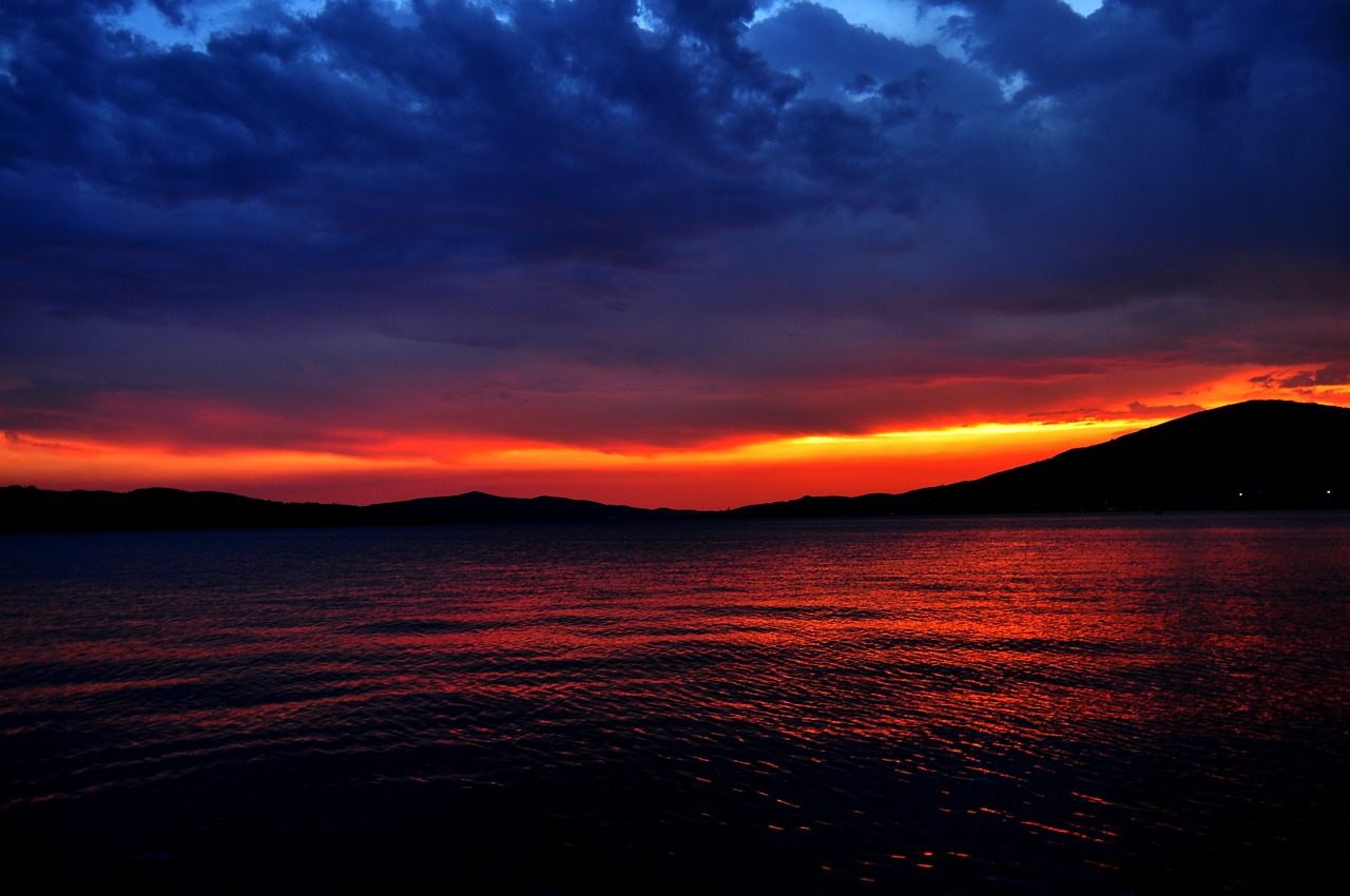 trogir croatia sunset free photo