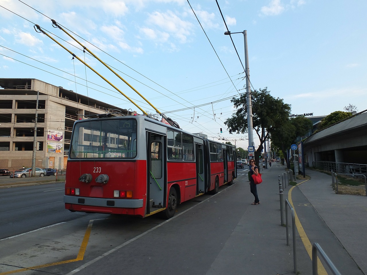 trolleybus stop budapest free photo