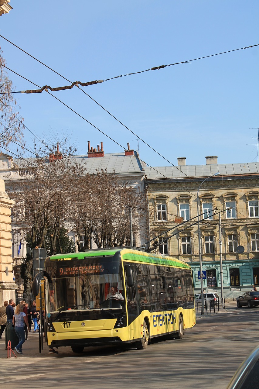 trolleybus  means of transport  ukraine free photo