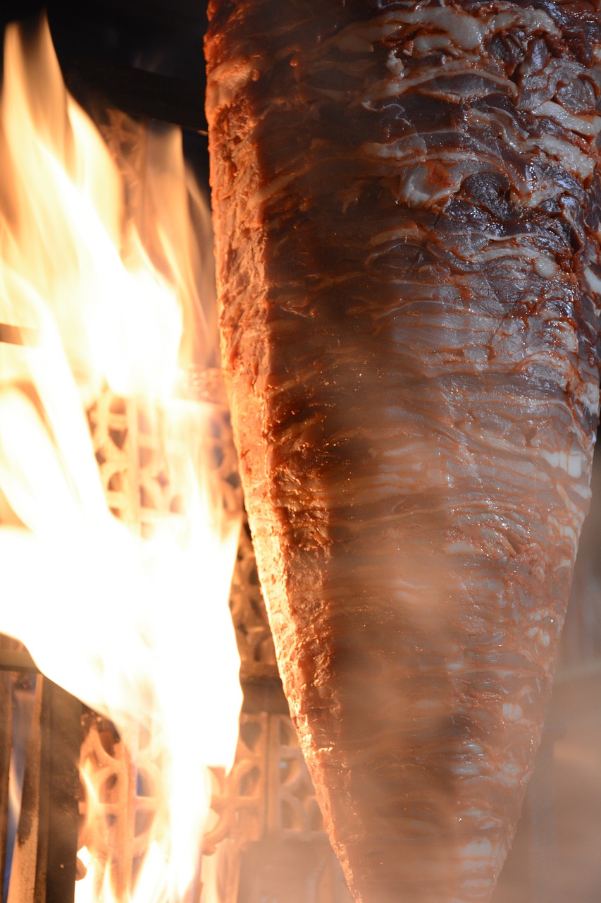 trompo  meat  flame free photo