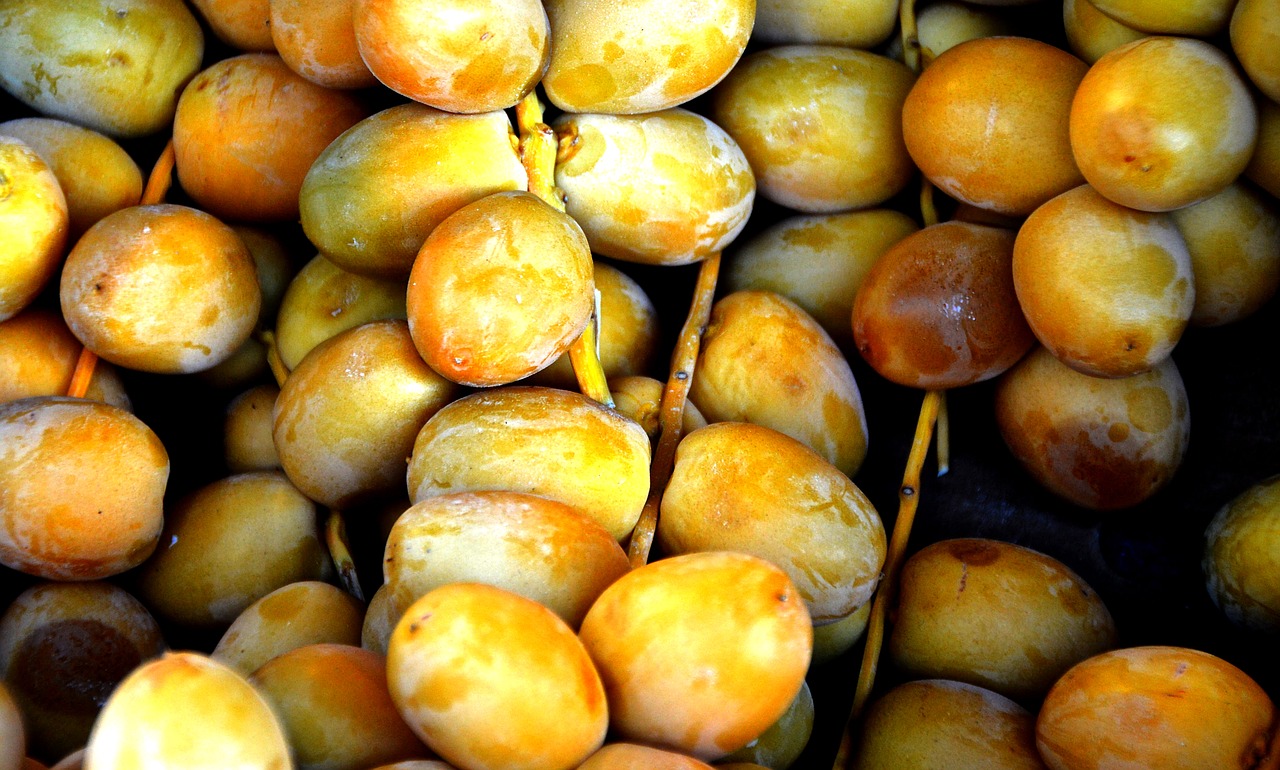 tropical fruit dates left untreated free photo