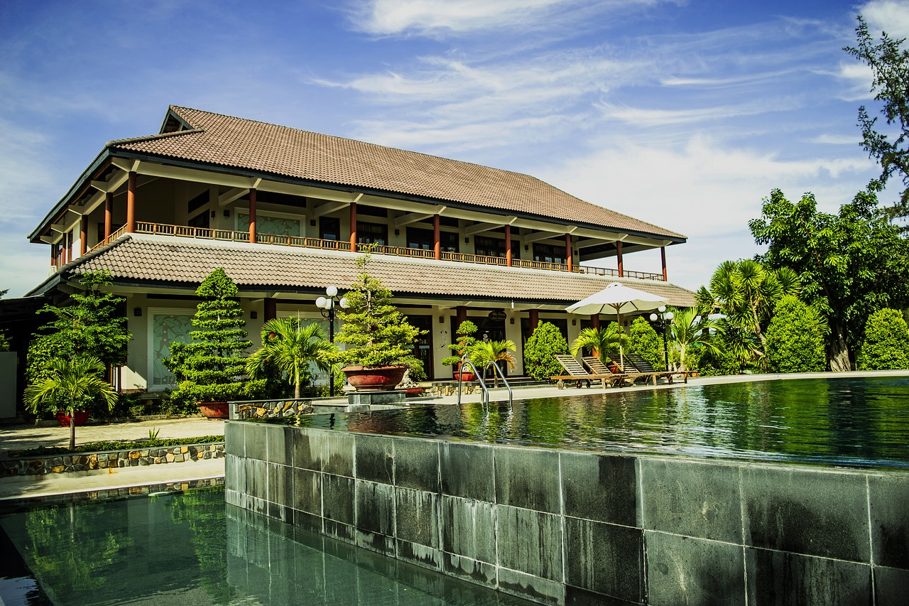 tropical resort  resort  pool free photo