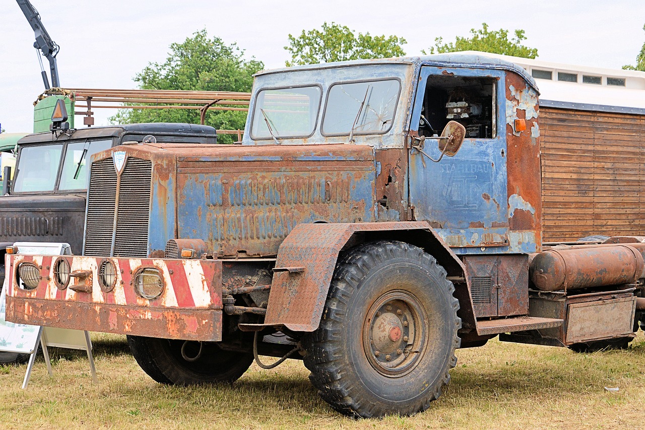 truck old historically free photo