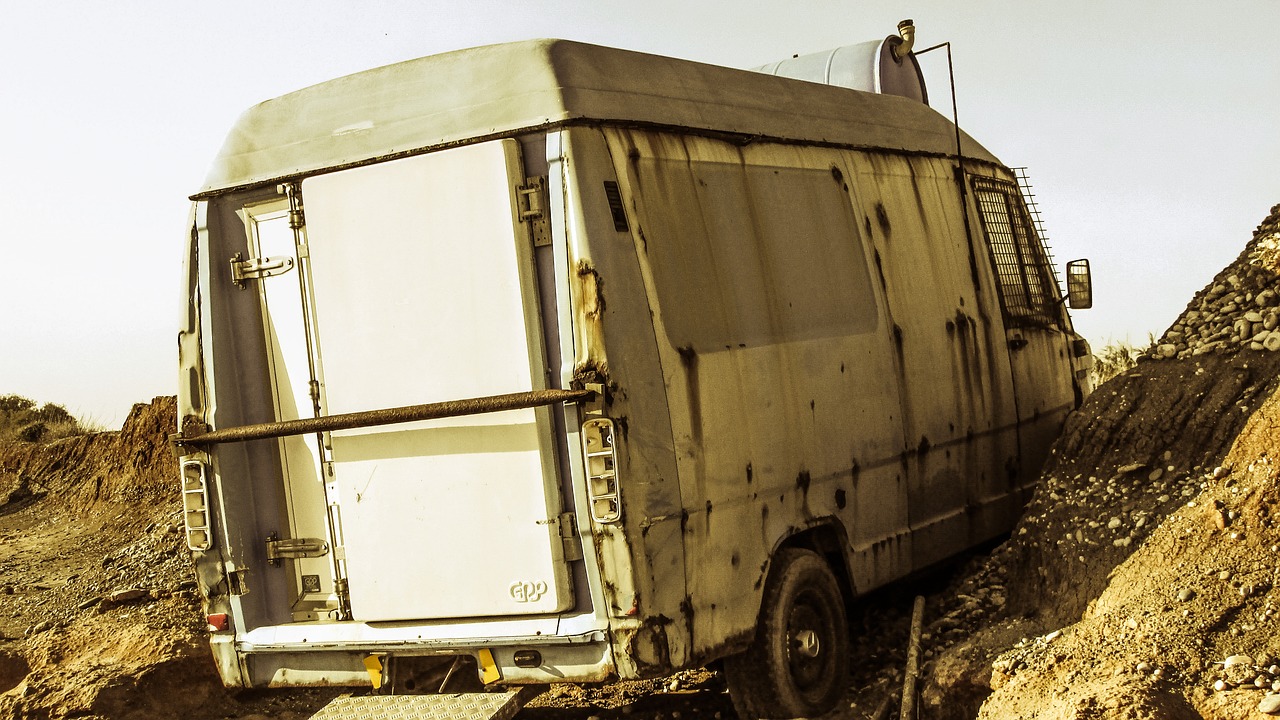 truck abandoned vehicle free photo