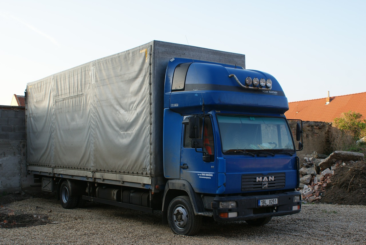 truck man cargo free photo
