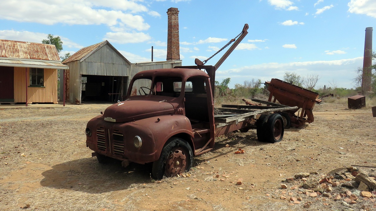 truck rusty mine free photo