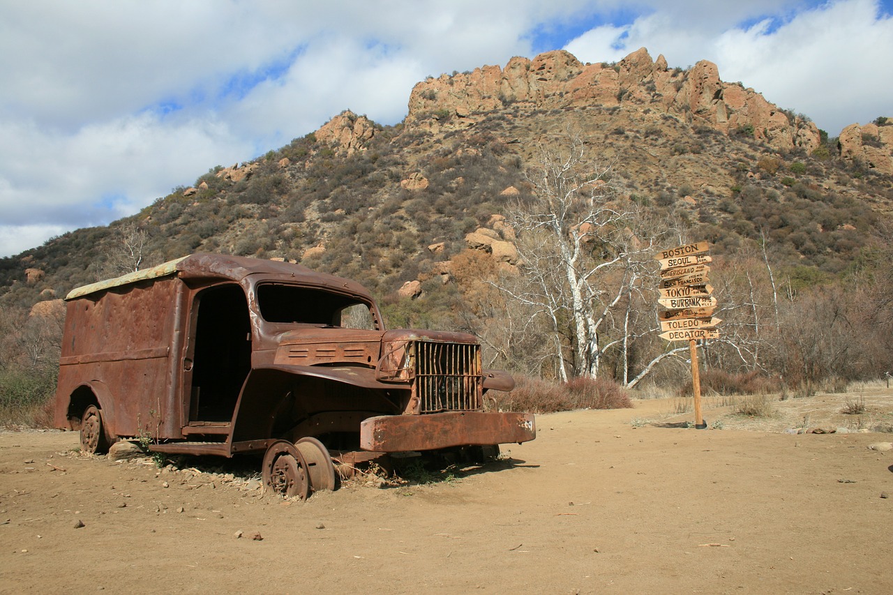 truck abandoned rusted free photo