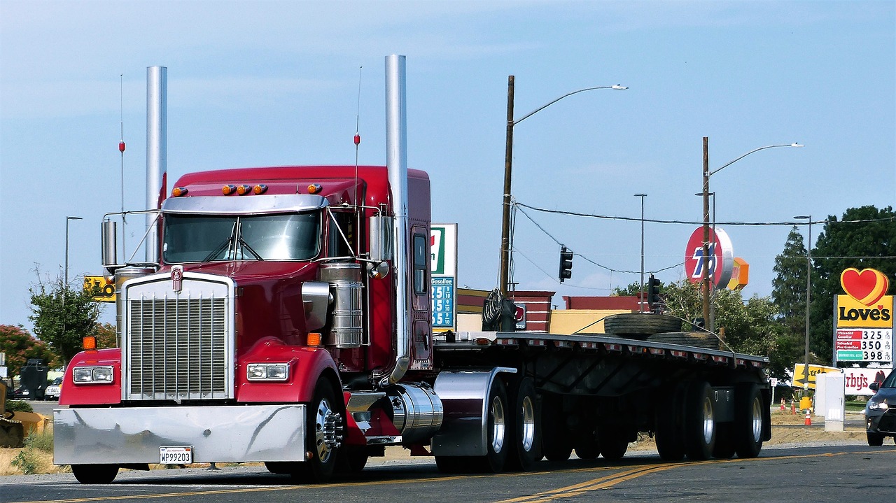 truck  american  trailer free photo