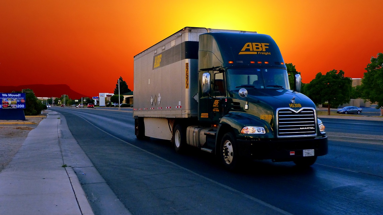 truck  american  sunset free photo