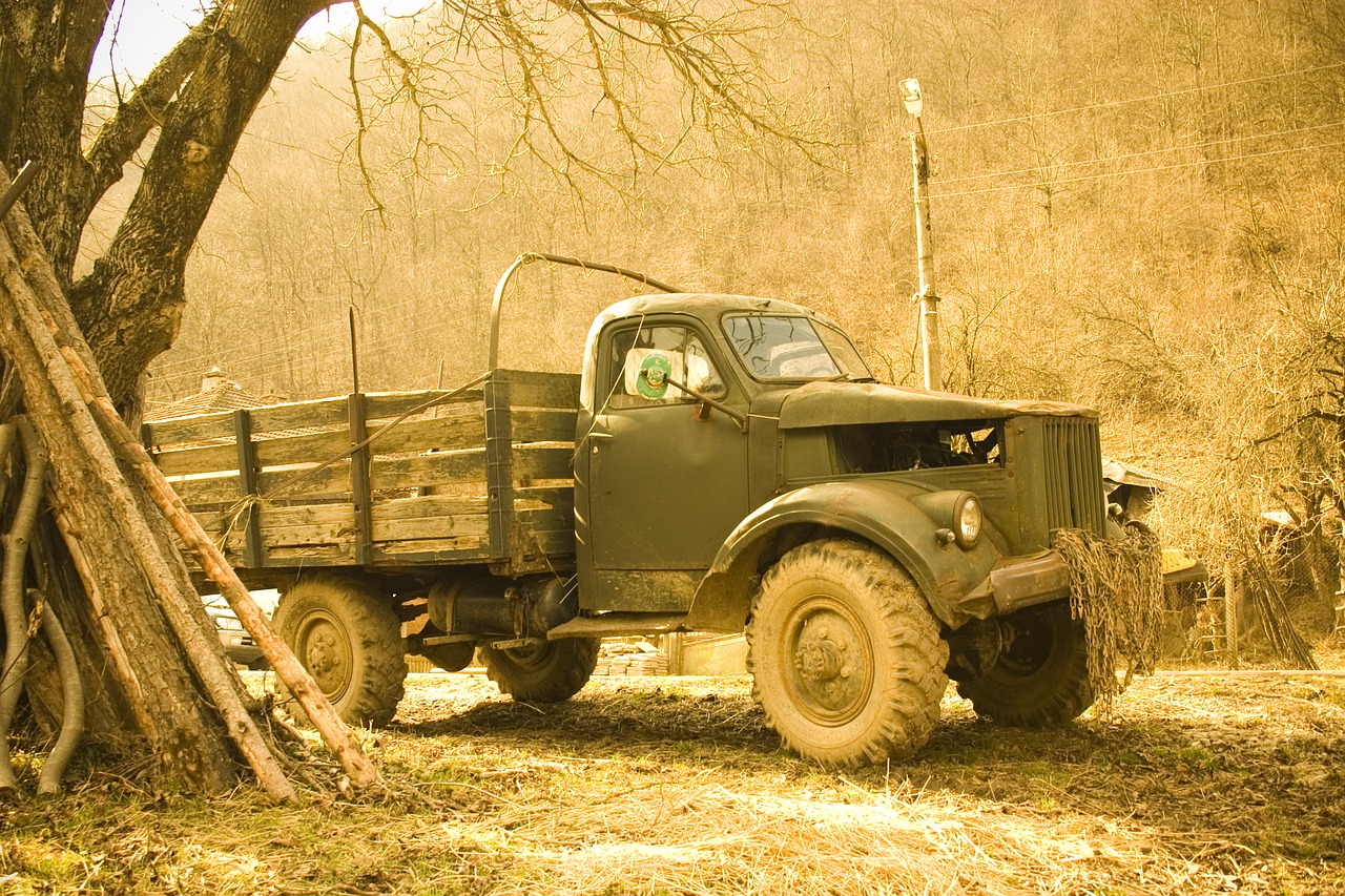 truck  village  old free photo