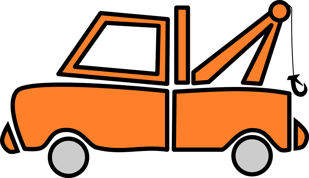 truck orange vehicle free photo
