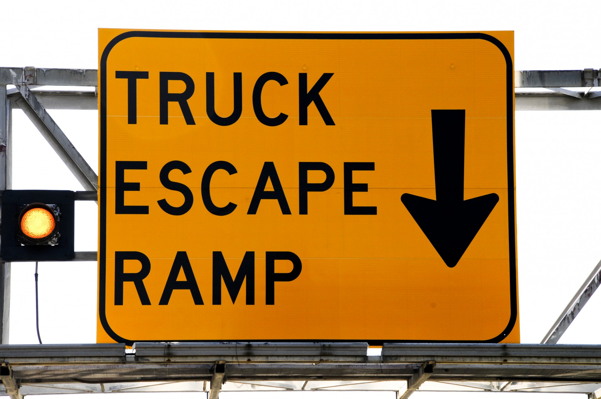 truck trucking warning sign free photo