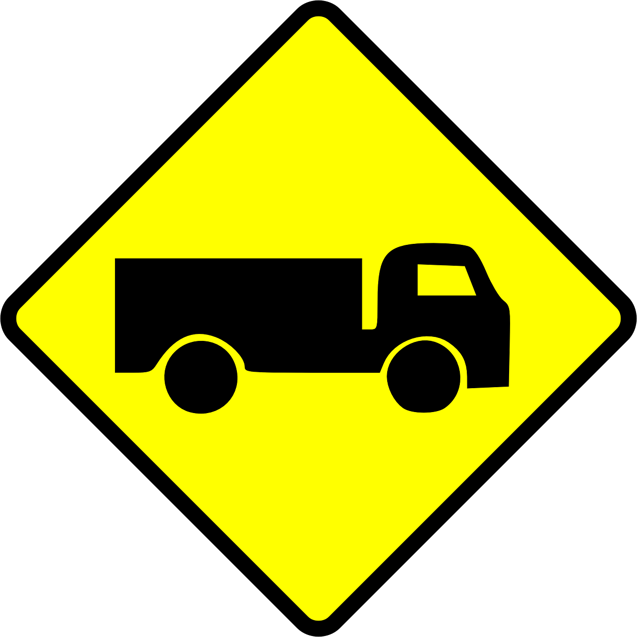 trucks warning caution free photo