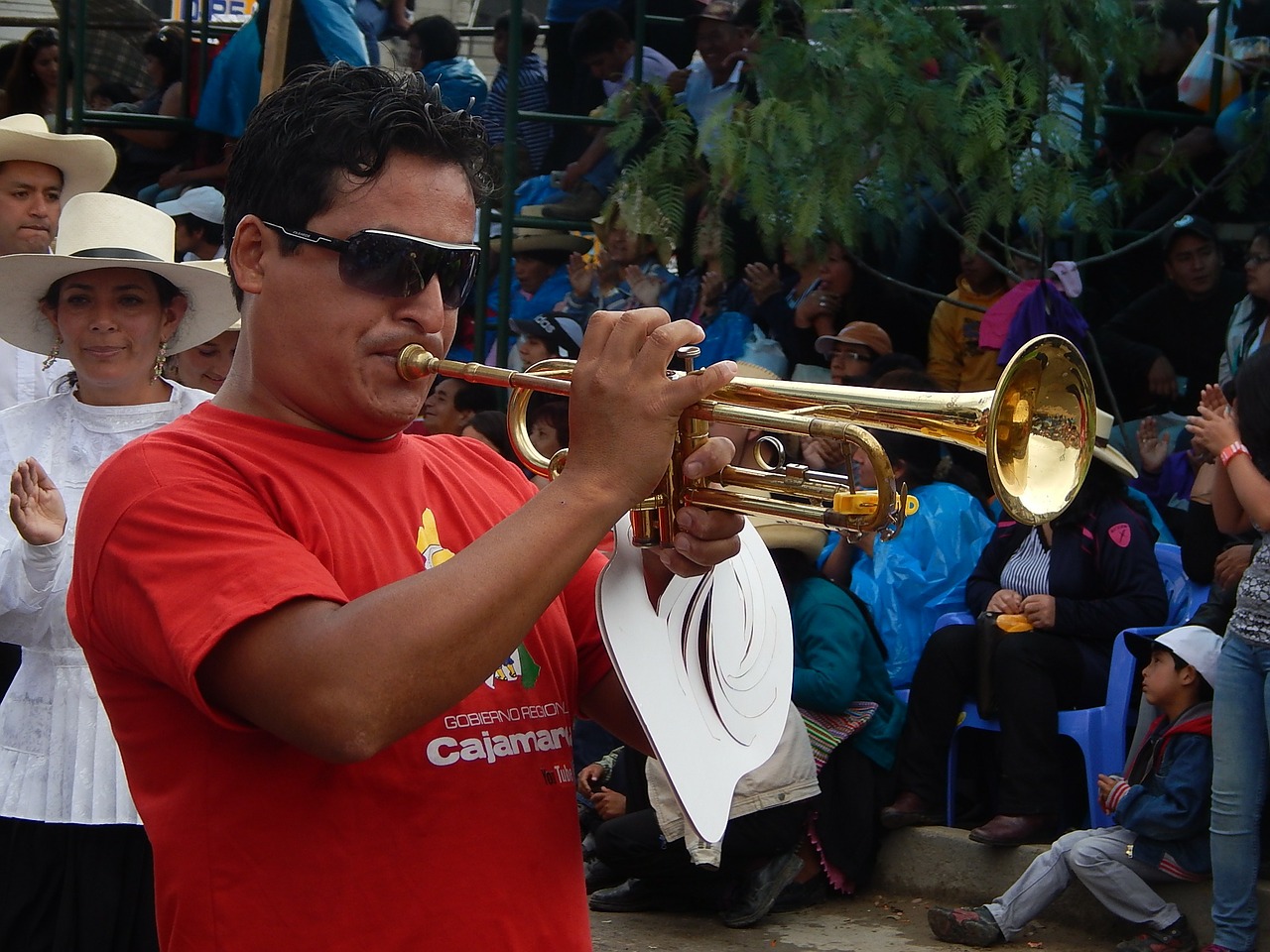 trumpet man carnival free photo