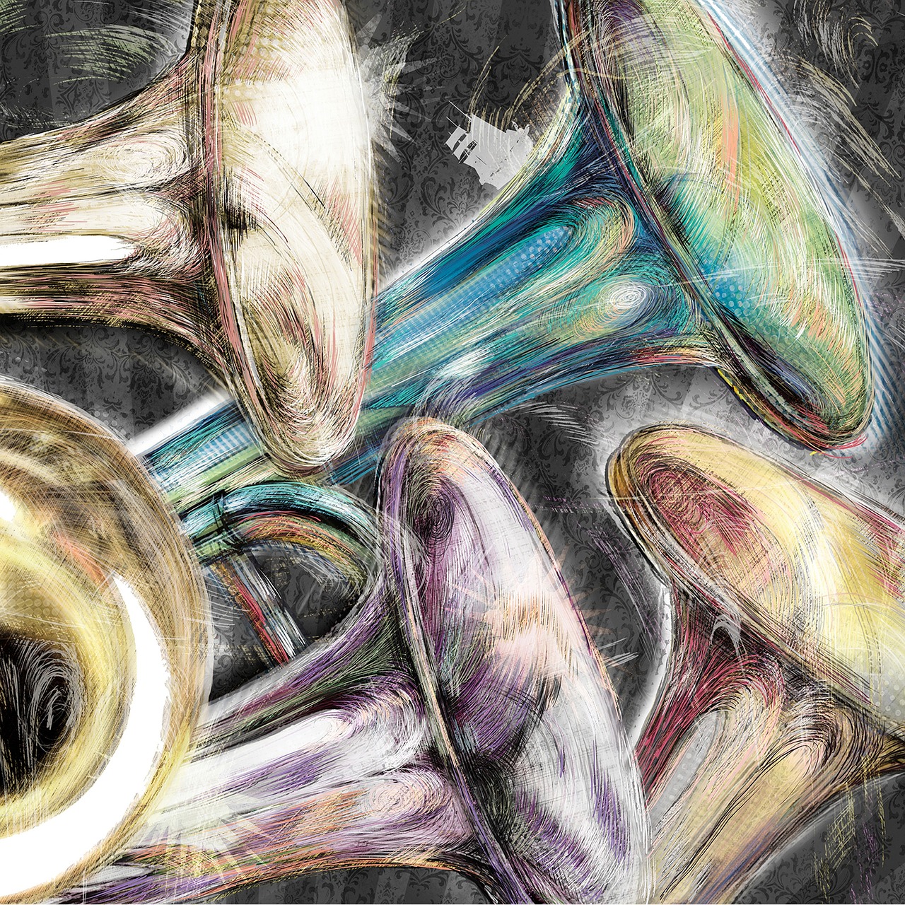 trumpet  trombone  brass instrument free photo