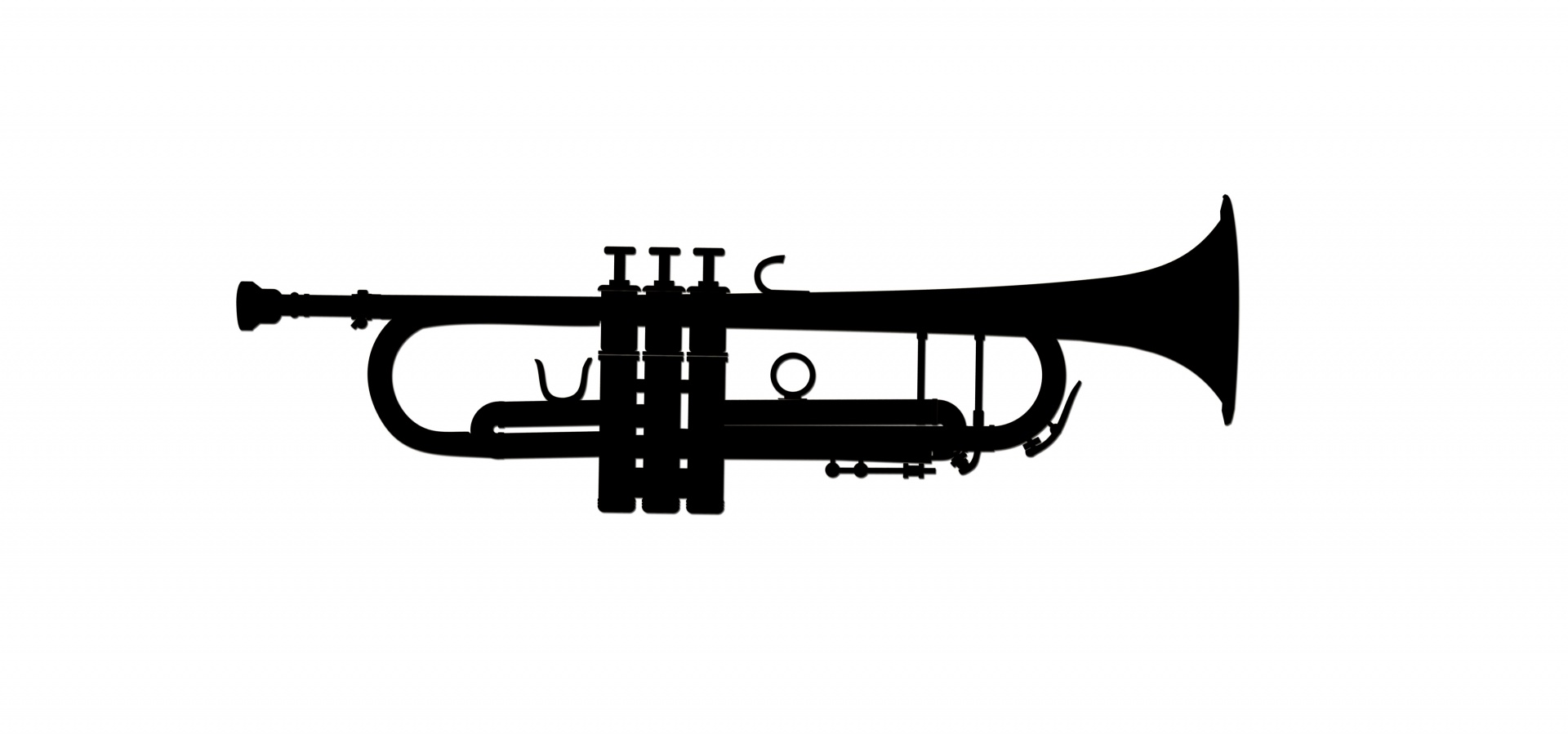 trumpet clipart silhouette free photo