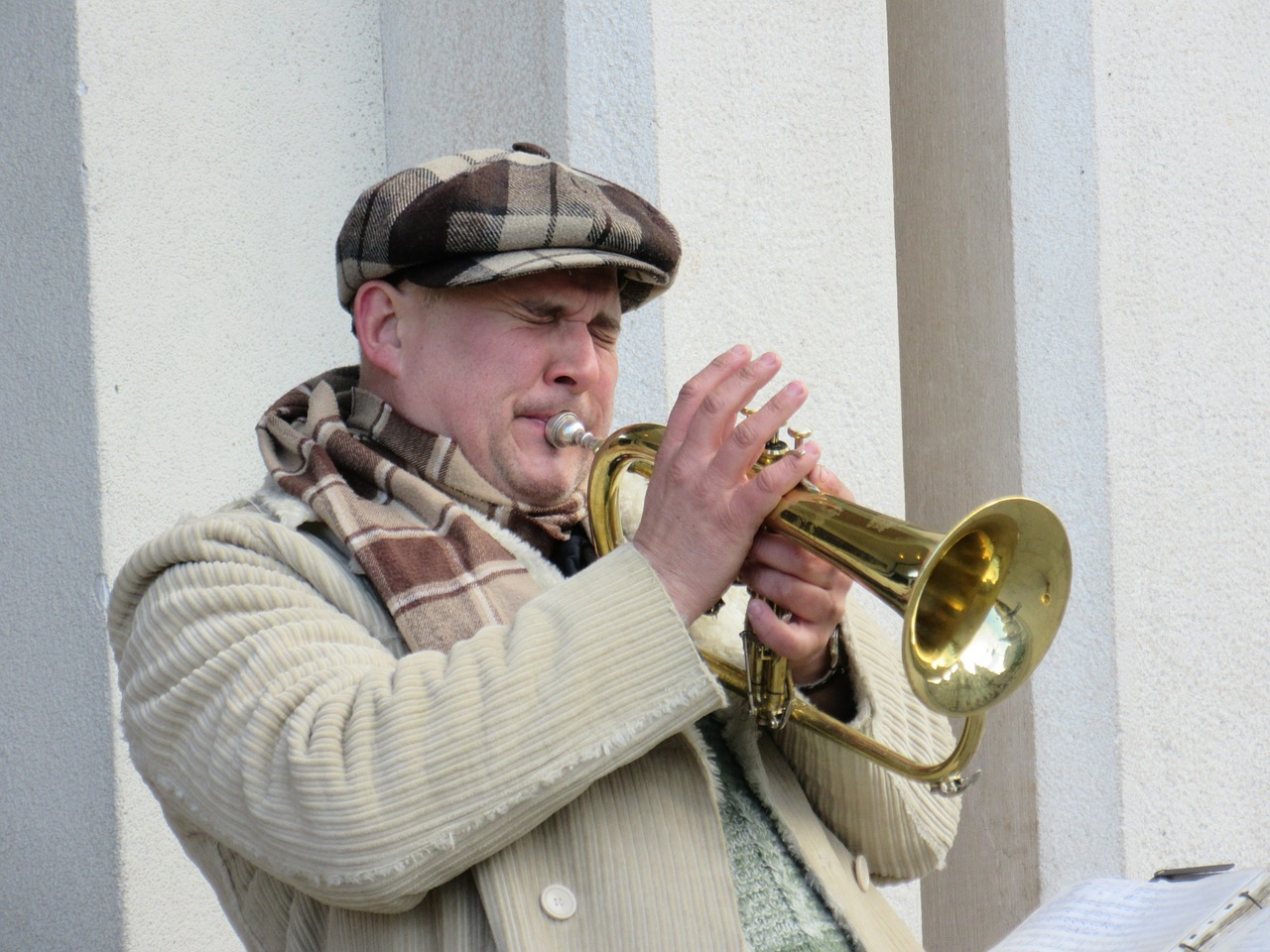 trumpeter musician street music free photo