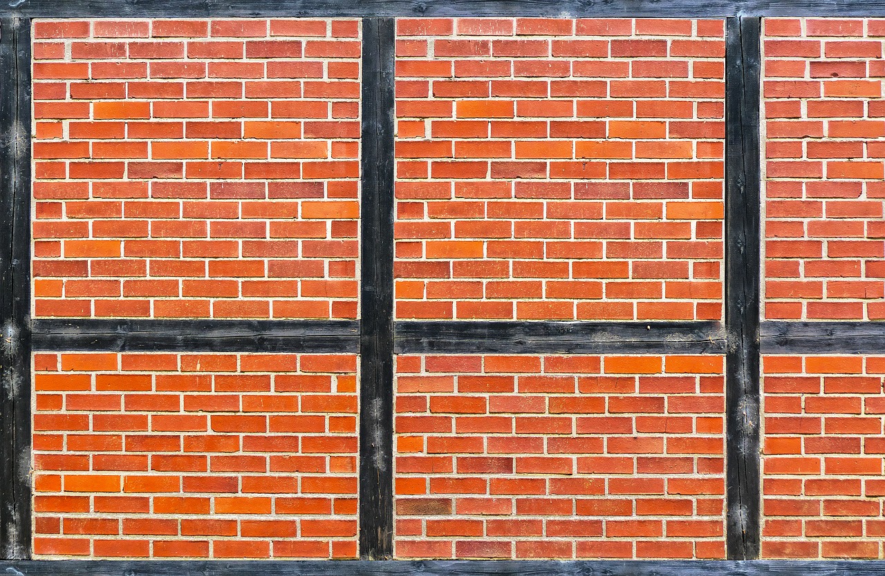truss  brick  facade free photo