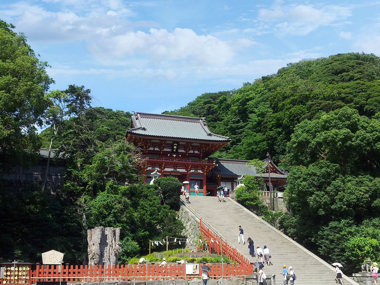 tsurugaoka hachimangu shrine japan travel free photo