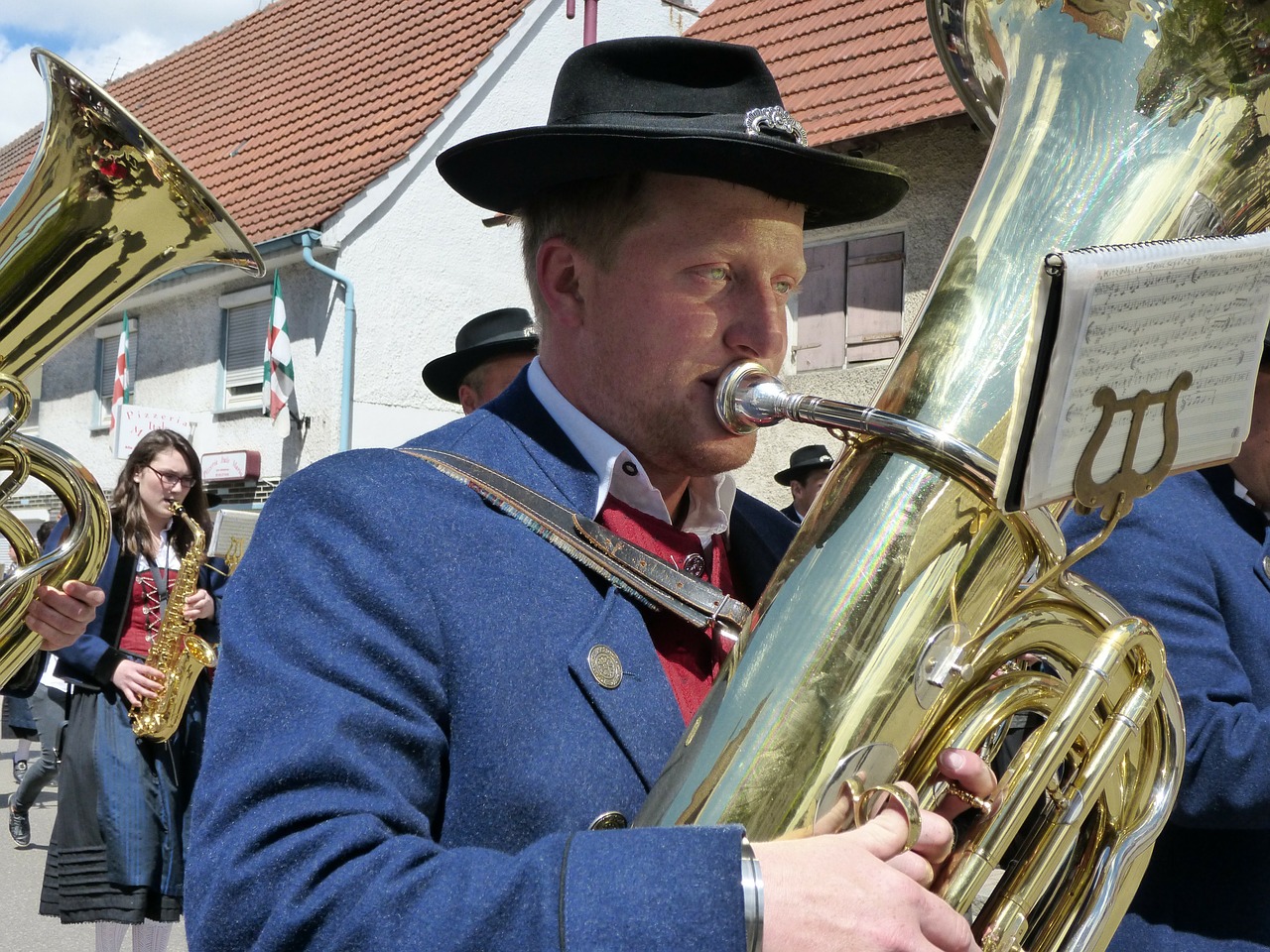 tuba brass band move free photo