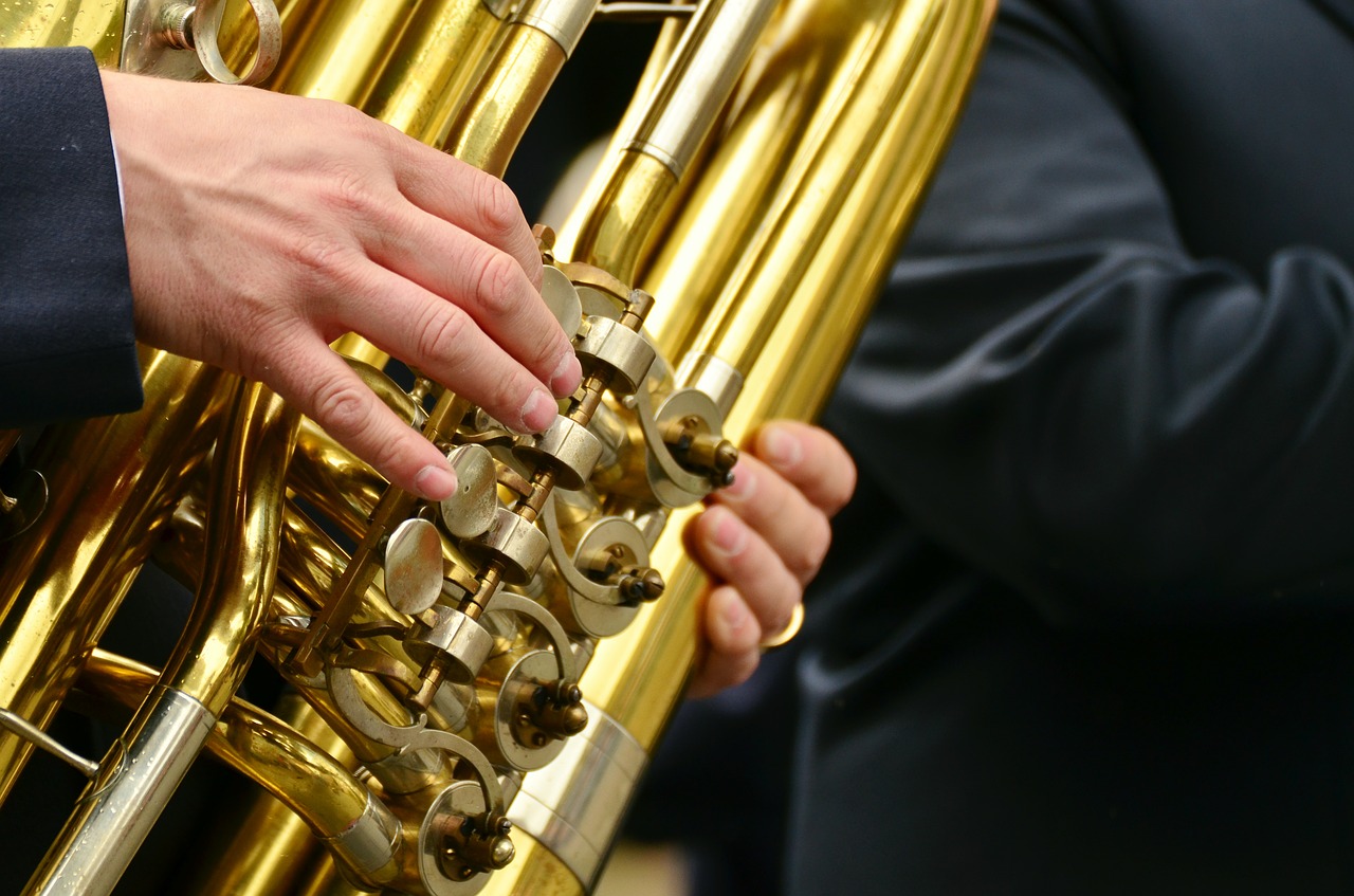 tuba  brass band  musical instrument free photo