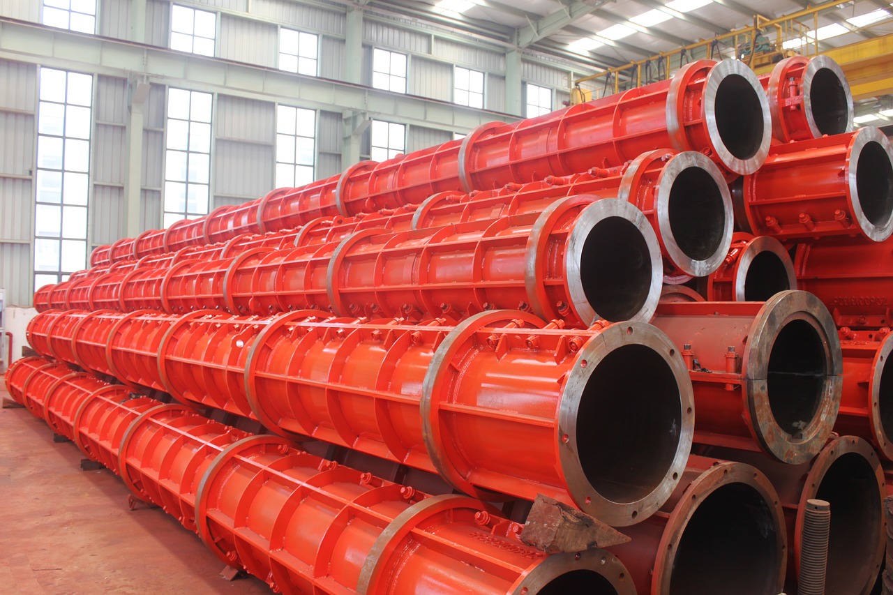 tube mold  red  steel mold free photo