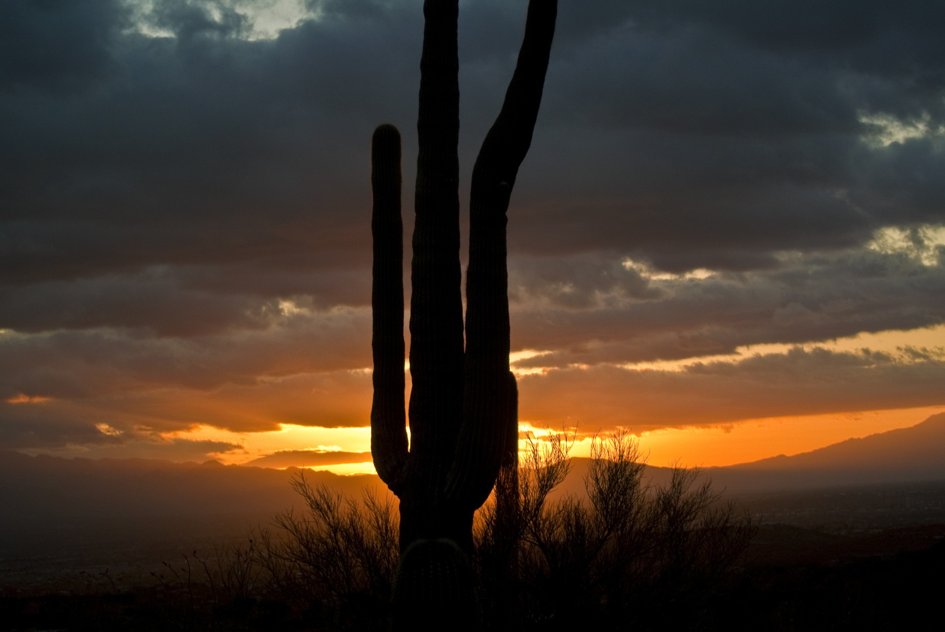 tucson mountains sunrise free photo