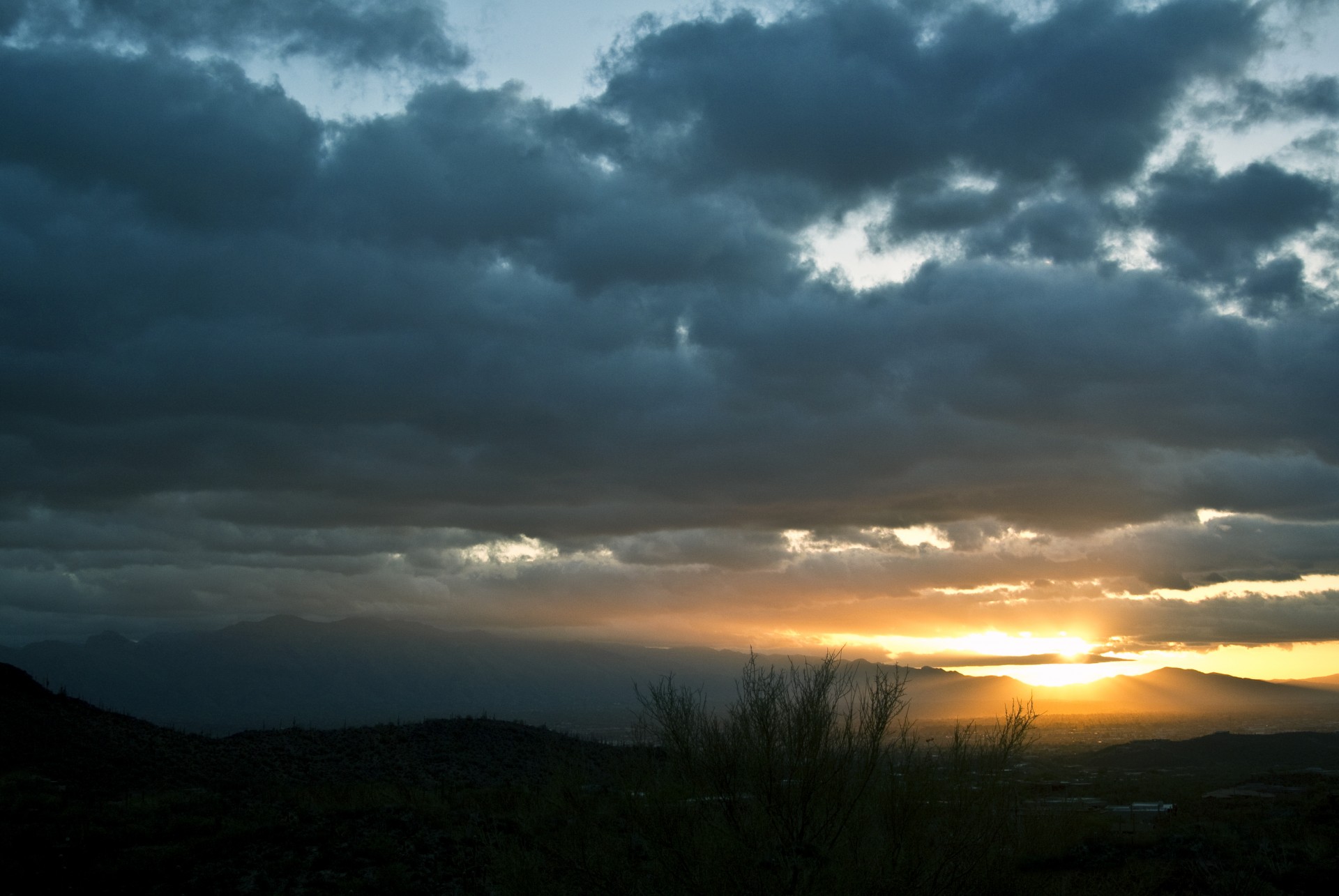 tucson mountains sunrise free photo