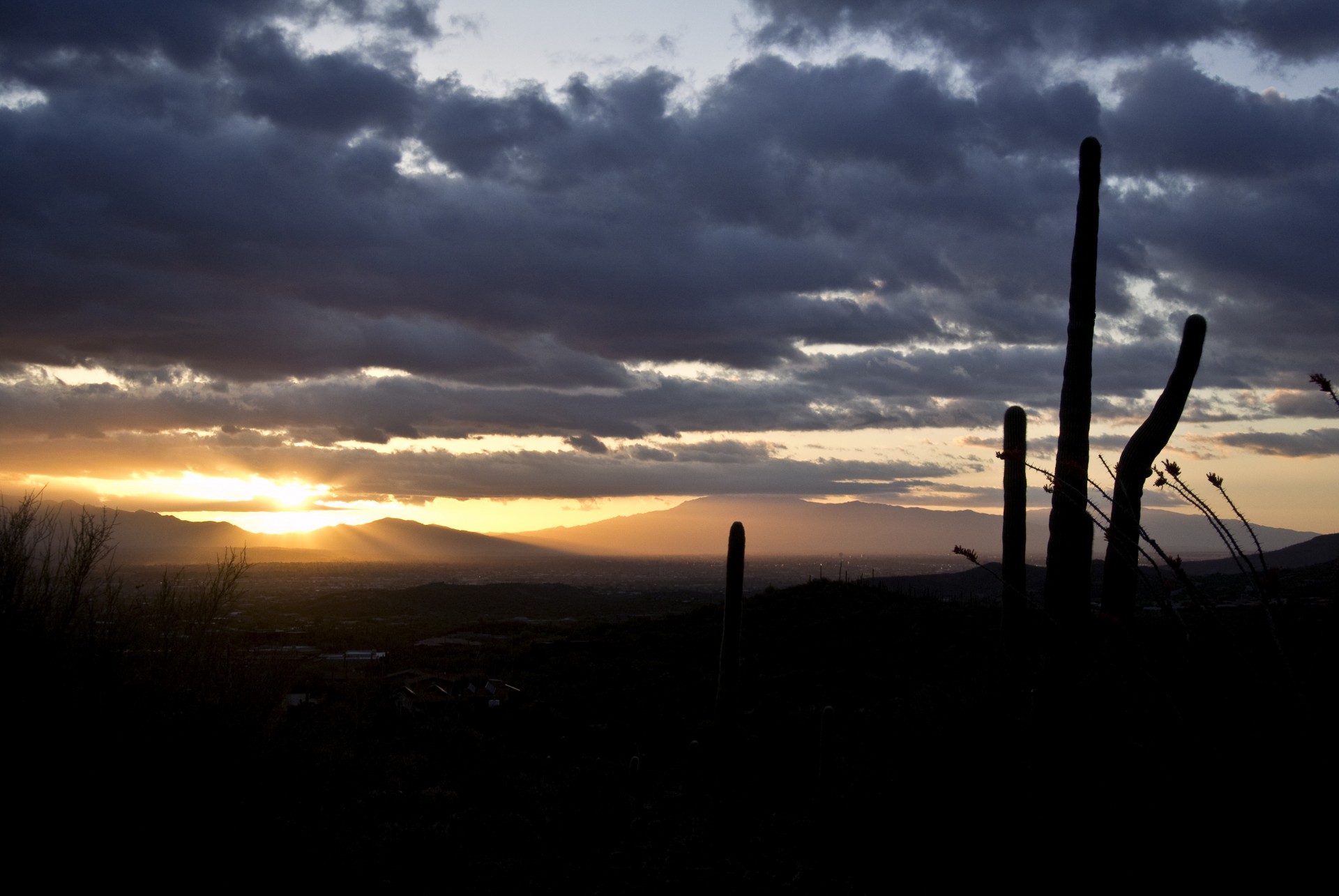 tucson mountains sunrise free photo