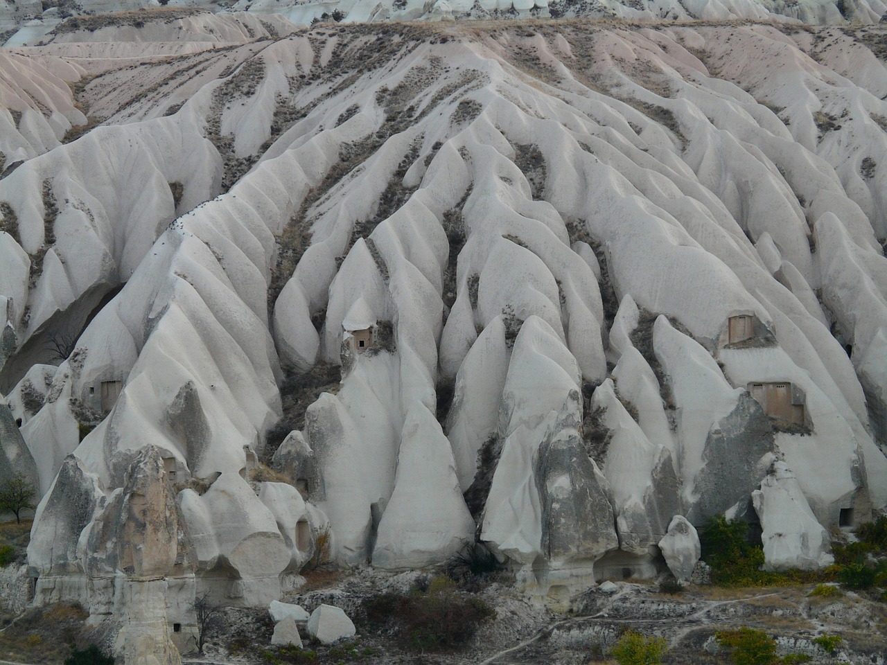 tufa landscape rock formations erosion free photo
