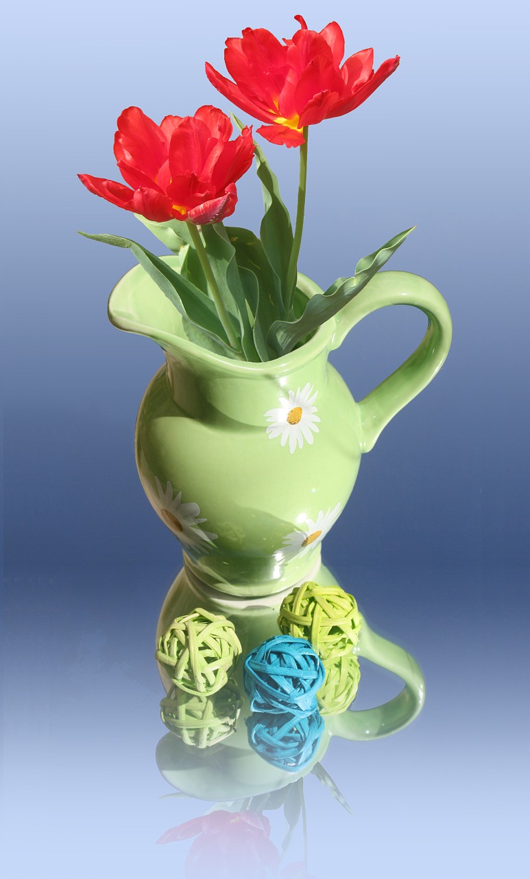 tulips vase decoration free photo