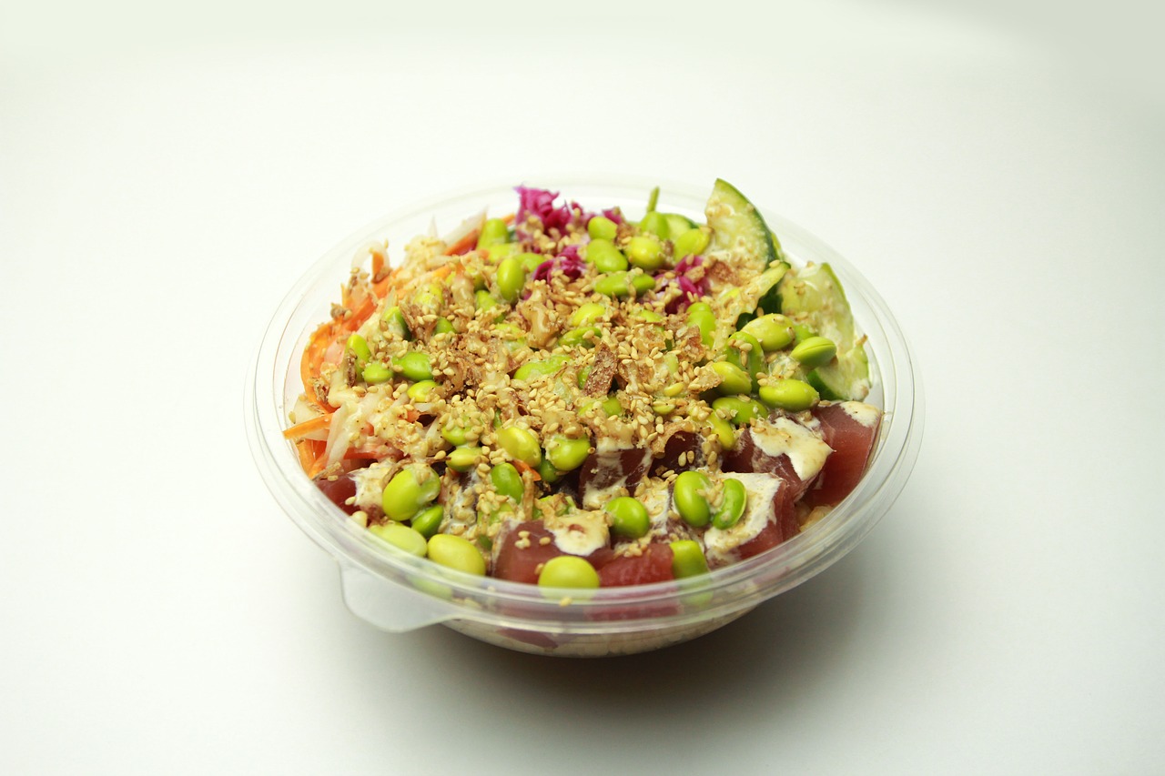 tuna poke  poke bowl  salad free photo
