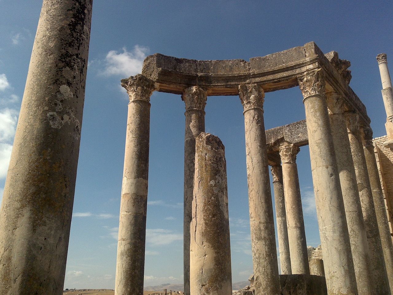 tunisia columns roman empire free photo