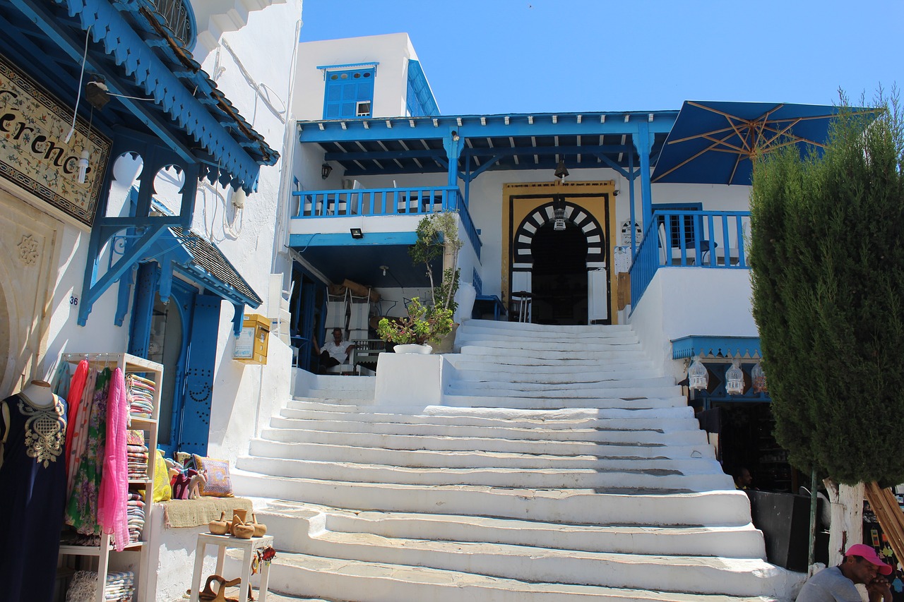 tunisia city café free photo