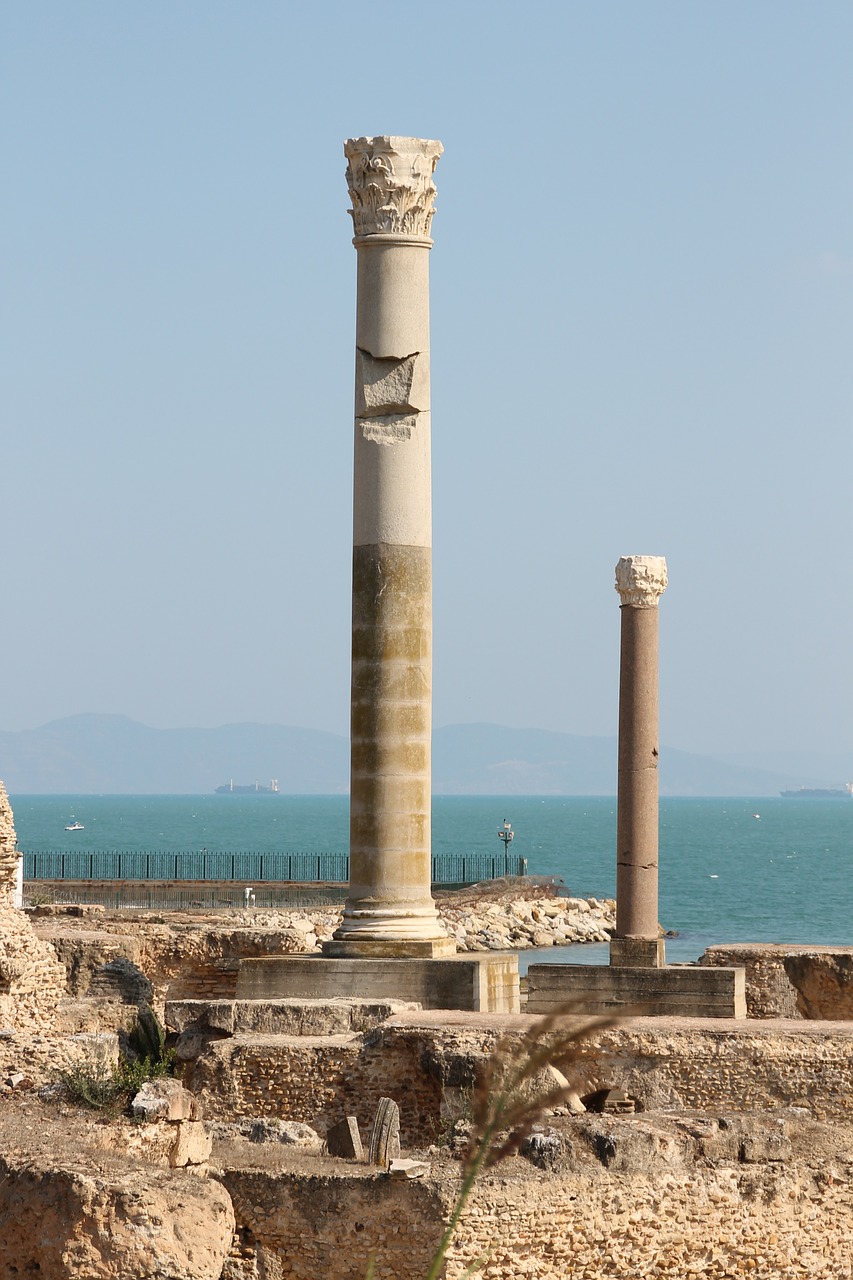 tunisia pillars columns free photo
