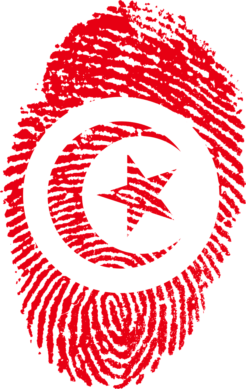 tunisia flag fingerprint free photo