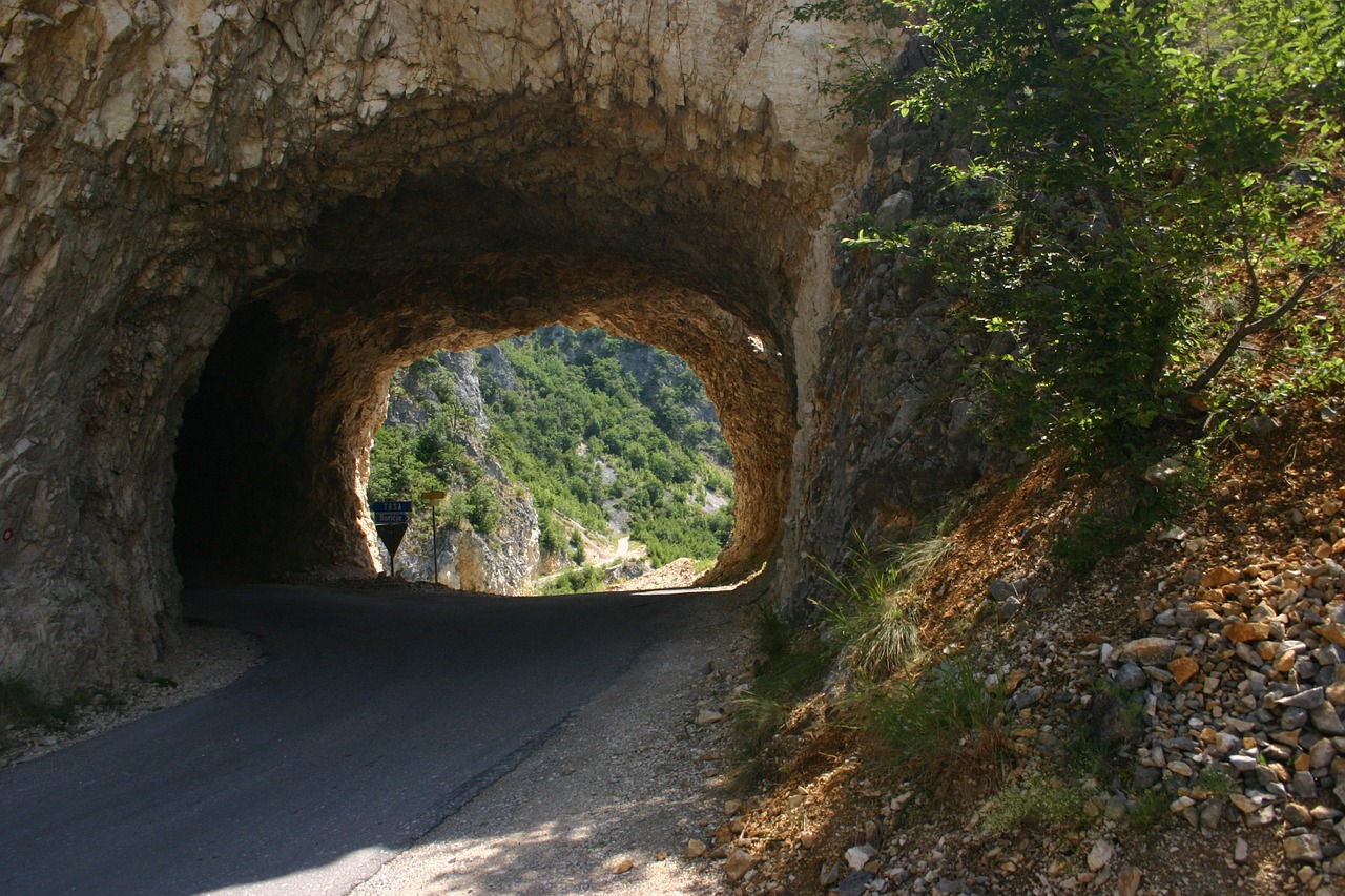 tunnel way montenegro free photo