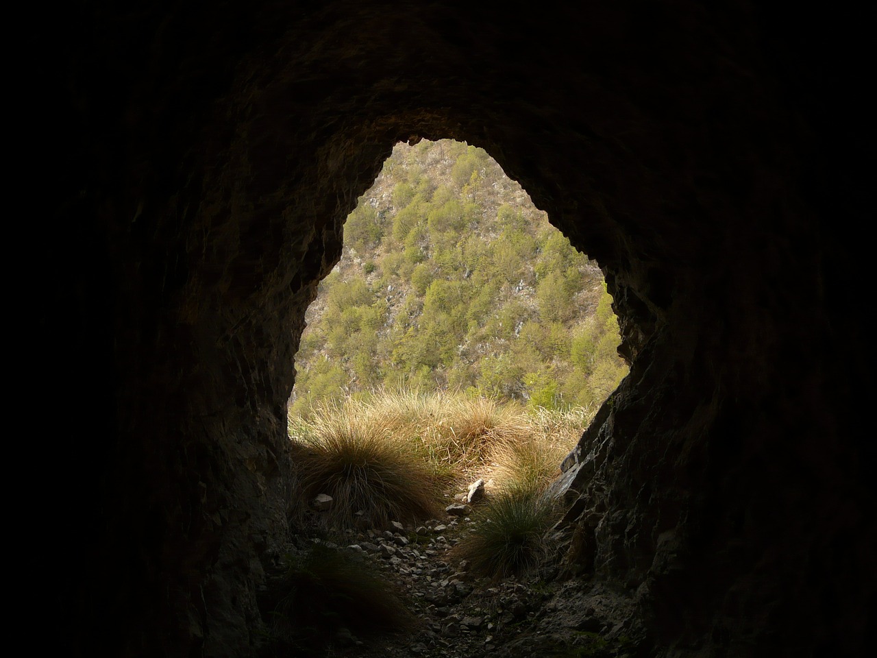 tunnel cave fortress free photo