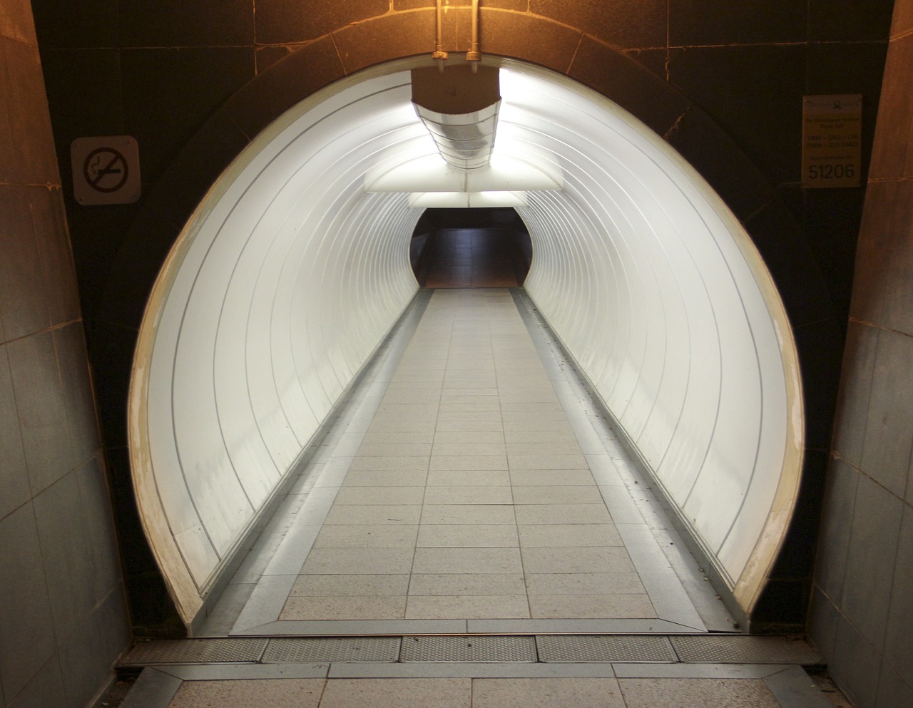 tunnel walkway corridor free photo