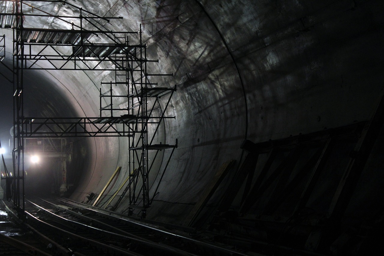 tunnel light shadow free photo