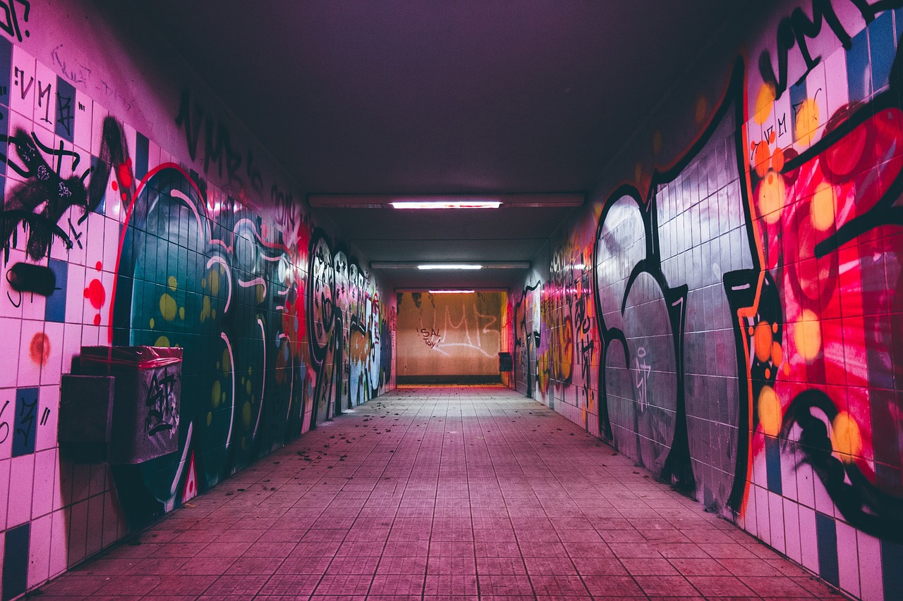 tunnel dark night free photo