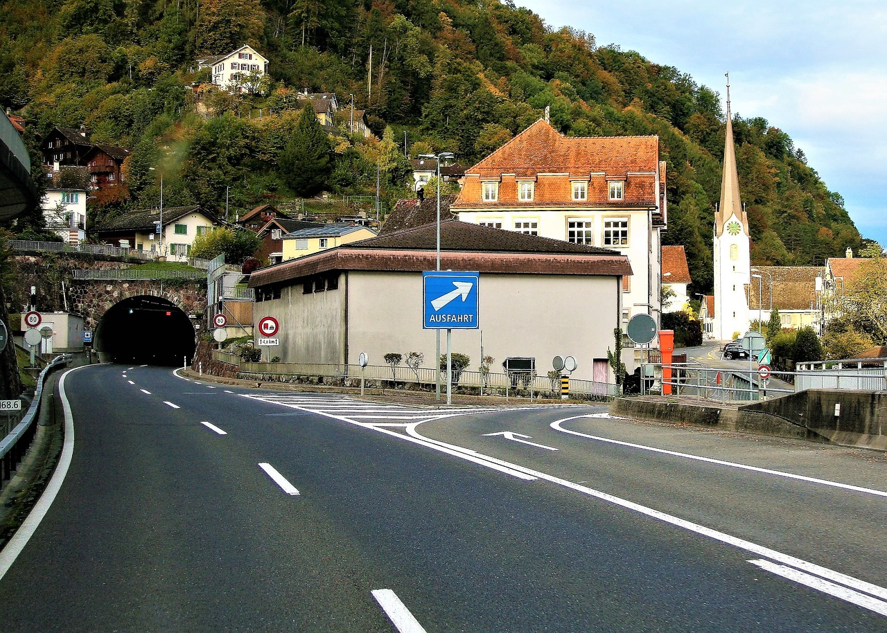 tunnel highway hills free photo
