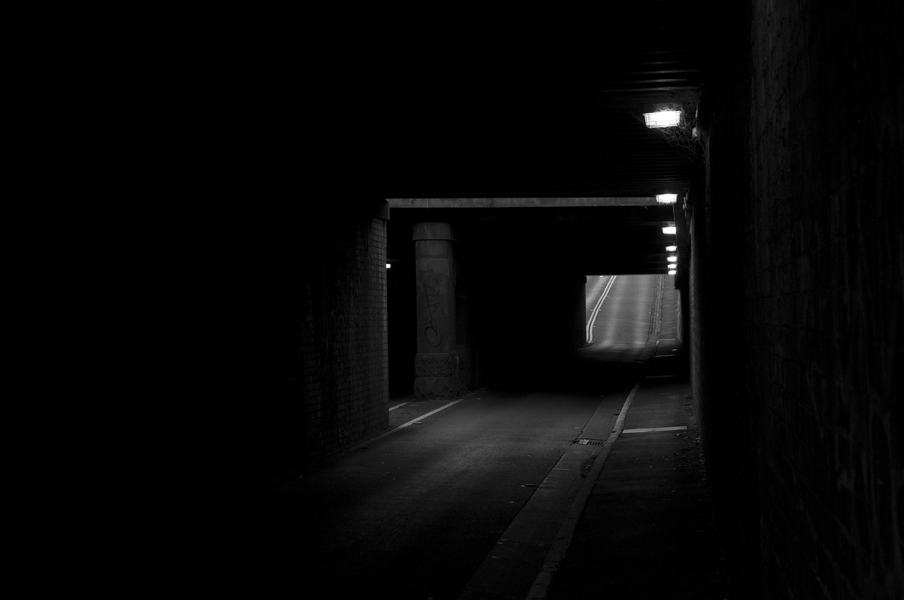 tunnel dark light free photo