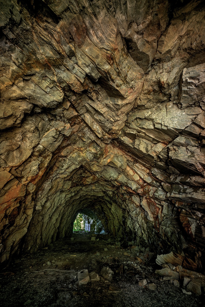 tunnel rock old free photo